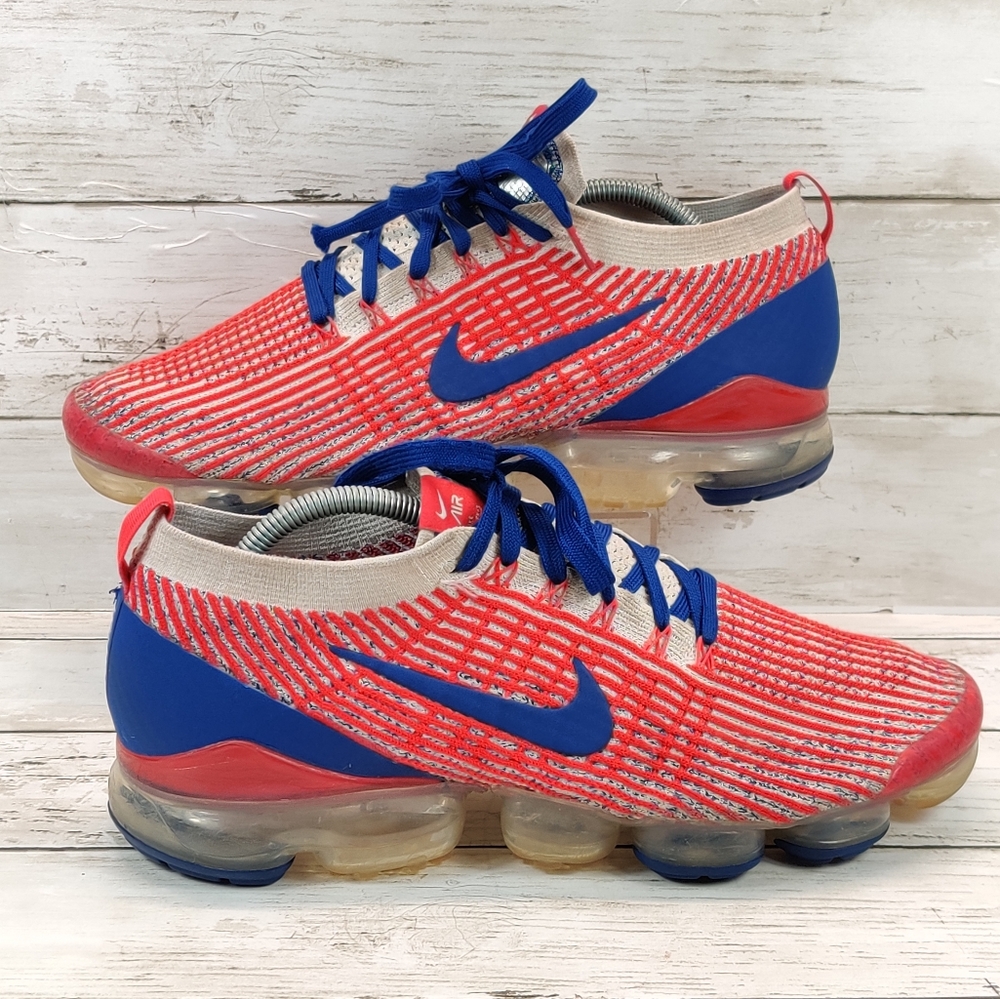 Nike Vapormax Flyknit 3.0 USA Mens Size 11 Olympics Red Blue CW5585-100